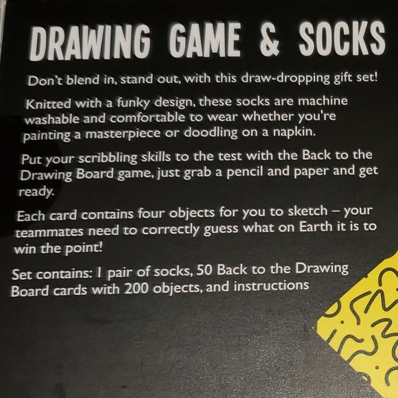 Professor Puzzle - Back to the Drawing Board - Drawing Game & Socks, New in Box - Picture 7 of 8